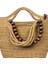 Liora Doğal Ahşap Boncuklu Detaylı Şık Hasır Çanta 5
