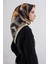 Geometrik Desenli Saf Ipek Twill Eşarp 9413D 80 3