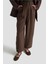 Beli Lastikli Pileli Pantolon 25KD9005 Kahverengi 4