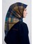 Geometrik Desenli Saf Ipek Twill Eşarp 9424D 04 3