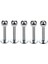 316L Cerrahi Çelik Gümüş Renk 5li Set Tragus Helix Piercing 1