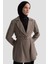 Kemerli Ceket 25K5103 Vizon 2
