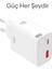 30W Gan Hızlı Şarj Cihazı – Usb-A & Usb-C Çıkışlı, Entegre Kablolu (Kendinden Kablolu ) 6