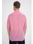 Comfort Fit Düğme Yaka Katlanır Kol %100 Keten Düz Mercan Gömlek G 1595 5