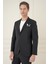 Slim Fit Torba Cep Esnek Spandex Karışımlı Düz Siyah Blazer Ceket C 696 2