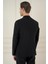 Slim Fit Torba Cep Esnek Spandex Karışımlı Düz Siyah Blazer Ceket C 696 5