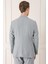 Comfort Fit Çift Yırtmaç Balıksırtı Dokuma Pamuk Casuel Gri Ceket C 672 5