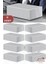 8 Adet Antrasit Çizgili Büyük Boy Baza Altı ve Çekyat Hurç - 65X45X22 cm - Organizer 1