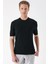 Slim Fit Bisiklet Yaka Kısa Kol Siyah Triko Tr 869 1