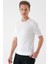 Slim Fit Bisiklet Yaka Kısa Kol Beyaz Triko Tr 869 2