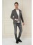 Slim Fit Torba Cep Esnek Spandex Karışımlı Düz Koyu Haki Blazer Ceket C 696 1