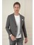 Slim Fit Torba Cep Esnek Spandex Karışımlı Düz Koyu Haki Blazer Ceket C 696 2