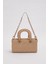 Kahve Zincir Aksesuarlı Kapitone El Çantası 4