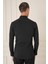 Slim Fit Düğmeli Yaka Esnek Pamuk Klasik Siyah Gömlek Gk 727 5