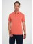 Comfort Fit Polo Yaka Modal Karışım Kısa Kol Casual Turuncu Tişört Ts 903 2