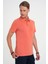 Comfort Fit Polo Yaka Modal Karışım Kısa Kol Casual Turuncu Tişört Ts 903 4