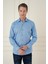 Slim Fit Dokulu %100 Pamuk Mavi Gömlek G 1584 3