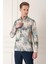 Comfort Fit Düğmeli Yaka Batik Desenli Pamuk Mint Gömlek G 1566 2