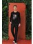 Slim Fit Baskılı Bisiklet Yaka Esnek Pamuk Siyah Tişört Ts 866 5