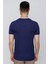 Slim Fit Bisiklet Yaka Düz Pamuklu Lacivert Tişört Ts 823 4