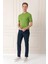 Slim Fit Bisiklet Yaka Kısa Kol Yeşil Triko Tr 869 2