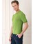 Slim Fit Bisiklet Yaka Kısa Kol Yeşil Triko Tr 869 3