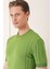 Slim Fit Bisiklet Yaka Kısa Kol Yeşil Triko Tr 869 4