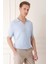 Slim Fit Polo Yaka Kısa Kol %100 Pamuk Mavi Triko Tr 868 4