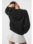Bisiklet Yaka Uzun Kollu Basic Triko Kumaş Sweatshirt 4