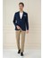 Slim Fit Torba Cep Esnek Spandex Karışımlı Düz Lacivert Blazer Ceket C 696 1