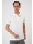 Comfort Fit Polo Yaka Modal Karışım Kısa Kol Casual Ekru Tişört Ts 903 2