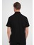 Slim Fit Polo Yaka Modal Fitilli Kısa Kol Siyah Tişört Ts 904 5