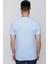 Slim Fit Bisiklet Yaka Düz Pamuklu Mavi Tişört Ts 823 5