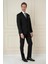 Slim Fit Çift Yırtmaç Düz Siyah Klasik Takım Elbise Tk 913 2