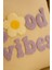 Mor Good Vibes Yazılı Desenli Punch Kırlent Yastık Kılıfı 3