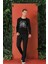 Slim Fit Baskılı Bisiklet Yaka Esnek Pamuk Siyah Tişört Ts 868 4