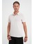 Comfort Fit Polo Yaka Modal Karışım Kısa Kol Casual Taş Tişört Ts 903 3