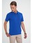 Comfort Fit Polo Yaka Modal Karışım Kısa Kol Casual Koyu Mavi Tişört Ts 903 4