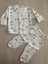 Unisex Bebek Bulut Baskılı Kendinden Eldivenli Patikli Organik Pamuklu 0-3 Ay Bebek Pijama Takımı 1