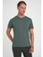 Comfort Fit Bisiklet Yaka Esnek Pamuk Casuel Çağla Tişört Ts 885 3