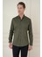 Slim Fit Düğmeli Yaka Esnek Klasik Haki Gömlek Gk 746 3