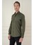 Slim Fit Düğmeli Yaka Esnek Klasik Haki Gömlek Gk 746 4