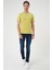 Comfort Fit Bisiklet Yaka Esnek Pamuk Casuel Limon Tişört Ts 885 1