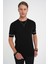 Comfort Fit Bisiklet Yaka Kısa Kollu Siyah Triko Tr 882 2