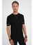 Comfort Fit Bisiklet Yaka Kısa Kollu Siyah Triko Tr 882 4