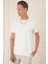 Comfort Fit Bisiklet Yaka Esnek Pamuk Casuel Ekru Tişört Ts 885 4