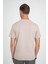 Comfort Fit Bisiklet Yaka Esnek Pamuk Casuel Bej Tişört Ts 885 5