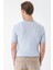 Slim Fit Bisiklet Yaka Kısa Kol Mavi Triko Tr 869 5