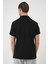 Comfort Fit Polo Yaka Esnek Pamuk Casuel Siyah Tişört Ts 886 5
