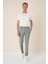 Comfort Fit Çift Pileli Dokulu Esnek Pamuk Yeşil Pantolon P 1158 1